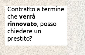 prestito rinnovi futuri contratto di lavoro