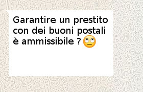 garanti prestito buoni postali