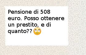 piccolo prestito pensione 508 euro