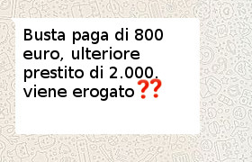 secondo prestito con busta paga di 800 euro