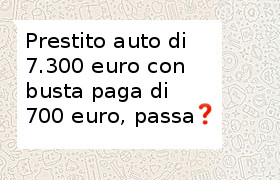 prestito auto 7300 euro