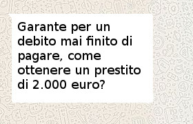 garante prestito mai rimborsato