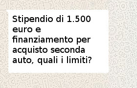 finanziamento auto ma non per tutto l'importo