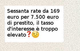 prestito 7500 euro informazione tasso interesse