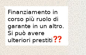 debito proprio e garante, nuovo prestito