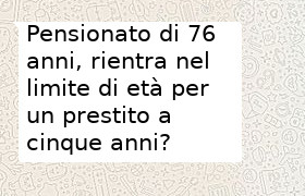 prestito pensionato di 76 anni