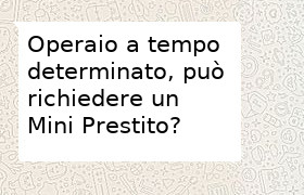 operaio tempo determinato prestito