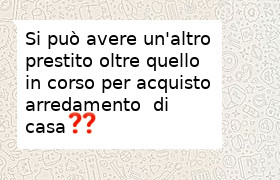 secondo prestito per arredamento