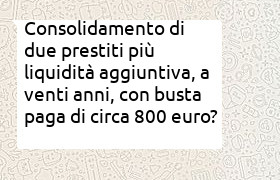 consolidamento con 800 euro di reddito