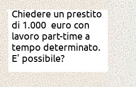 prestito 1000 euro contratto determinato parttime