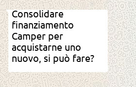 finanziamento per un nuovo camper