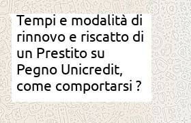 tempi rinnovo pegno