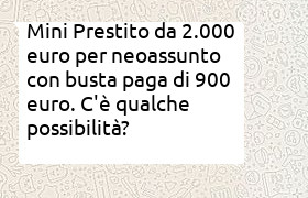 mini prestito bancoposta per neoassunto