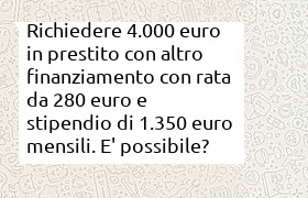 prestito 4000 euro possibilit� consolidamento