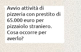 prestito apertura pizzeria