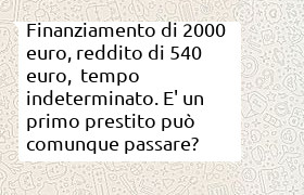 Colf primo prestito 2000 euro