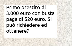 primo prestito 3000 euro