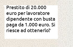 prestito 20000 euro con busta paga 1000 euro