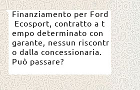 finanziamento ford ecosport