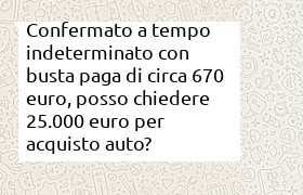 finanziamento auto 25000 euro a neoassunto