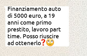 finanziamento auto 5000 euro con lavoro part time