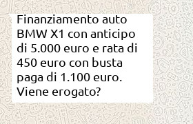 finanziamento BMW X1 con rata 450 euro