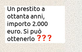 prestito 2000 euro a 80 anni