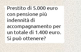 prestito 5000 euro pensione e accompagno