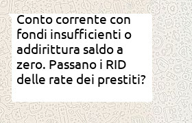 RID rata prestiti con assenza fondi