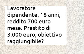 prestito 3000 euro a diciottenne
