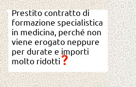 prestito con contratto di formazione specialistica