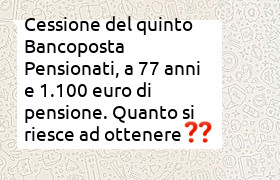 prestito Quinto Bancoposta a 77 anni