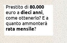 mutuo o prestito 80000 euro