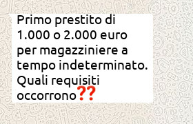 primo prestito 1000 / 2000 euro neoassunto