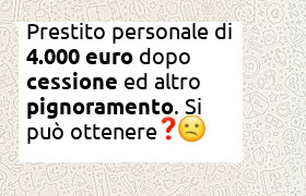 prestito 4000 euro con cessione e altro pignoramento