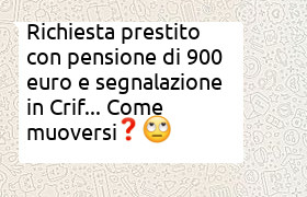 cessione quinto su pensione 900 euro con segnalazione crif