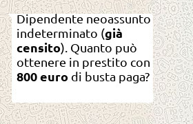 prestito neoassunto ma gi� censito Crif