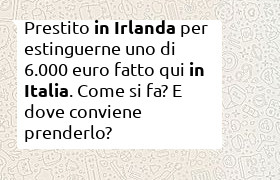prestito in irlanda per italiano senza residenza