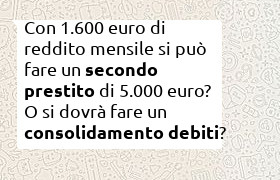 prestito 5000 con reddito 1600 e altra rata da 300 euro