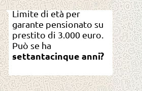 prestito 3000 euro con garante di 75 anni per disoccupato in NASpI