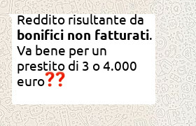 reddito annuo 5000 euro con bonifici non fatturati