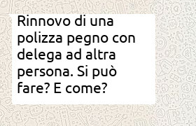 rinnovo polizza con delega alla propria compagna