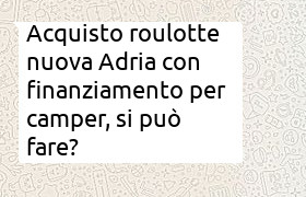 finanziamento camper per acquisto di una roulotte
