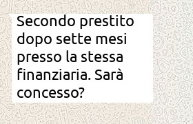 secondo prestito dopo soli sette mesi dal primo