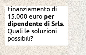 finanziamento auto 15000 per dipendente srls