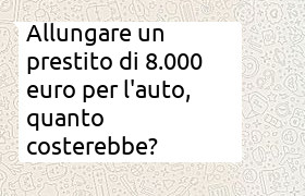 allungare prestito auto di 8000 euro