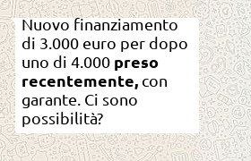 secondo prestito di 300 euro dopo uno di 4000 euro preso recentemente
