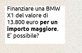 finanziamento di 16000 euro per BMW di valore inferiore, 13800 euro
