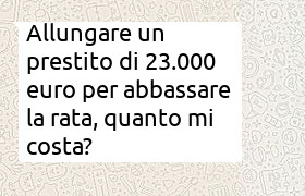 allungare prestito con rata 380 euro per abbassare la rata a 250 euro