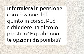possibile prestito per infermiera di 70 anni in pensione con cessione in corso